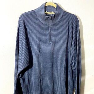 Peter millar 100% merino wool 1/4 zip pullover sweater gray xxl